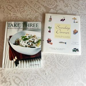 2 Cookbooks great condition “Sunday Dinners” and “Take Three” - great id…
